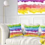 Colorful Stripes in Vector Pattern - Abstract Throw Pillow