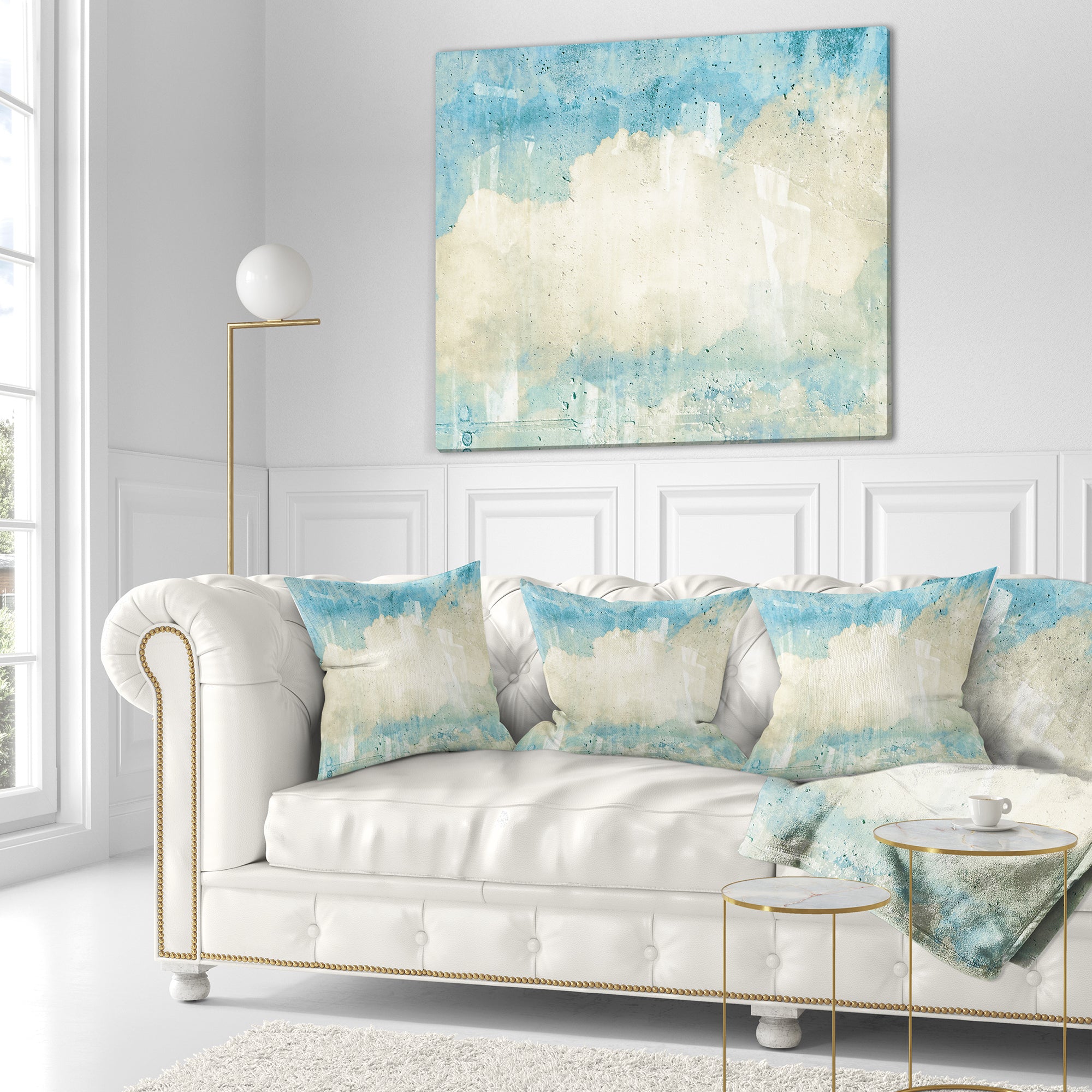 Sky on Wall Texture - Abstract Throw Pillow