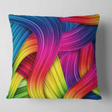 3D Rainbow Art - Abstract Throw Pillow