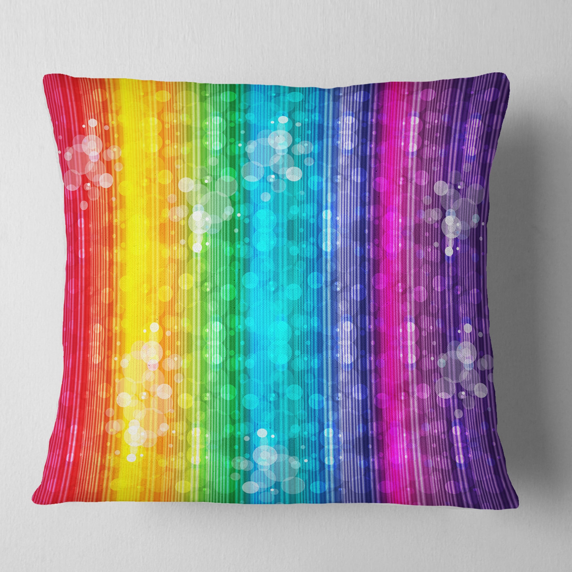 Rainbow Effects Illustration - Abstract Throw Pillow
