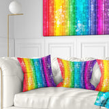 Rainbow Effects Illustration - Abstract Throw Pillow