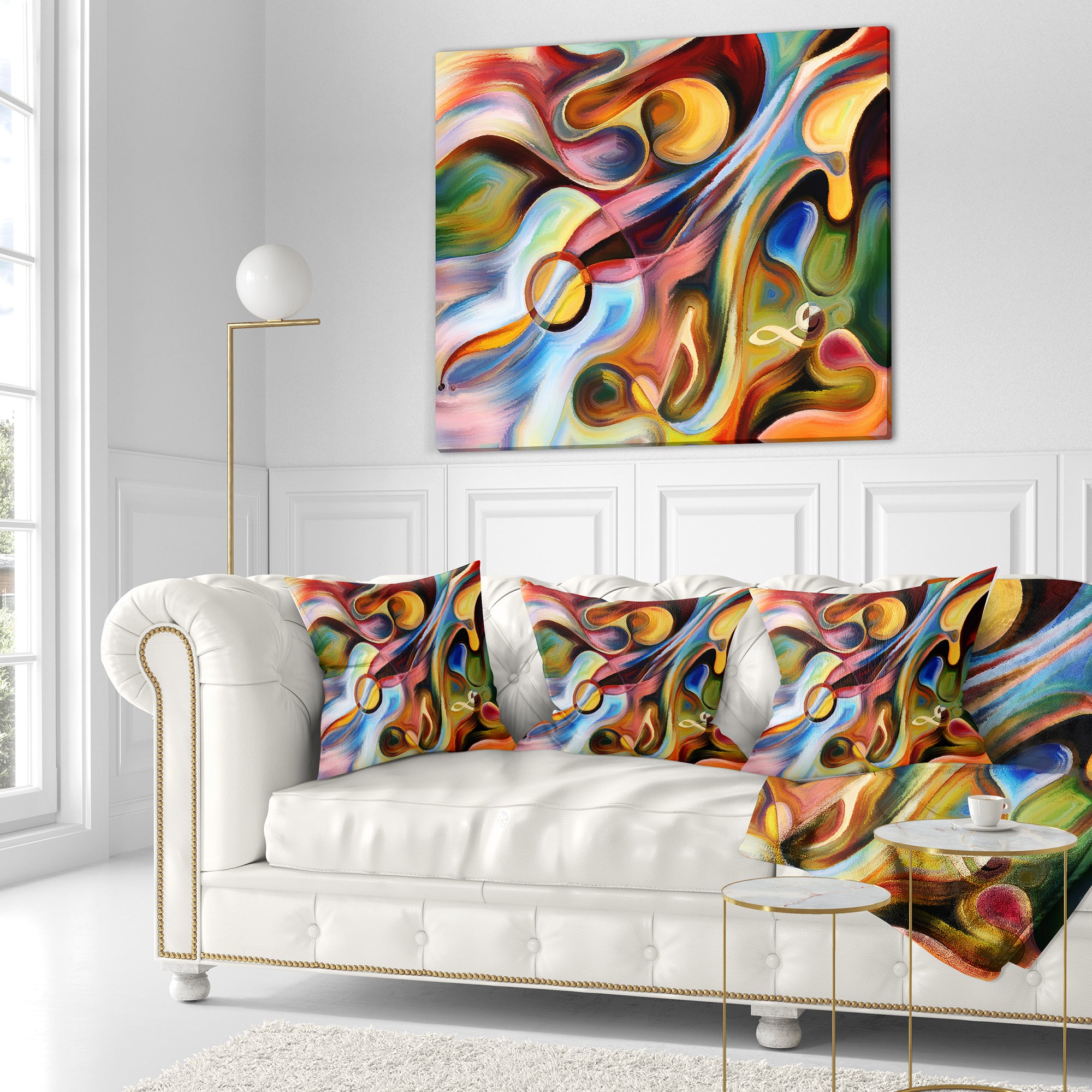 Music beyond the Frames - Music Throw Pillow