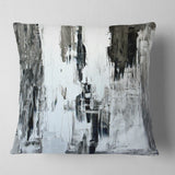 Brown and Beige Painting - Abstract Throw Pillow