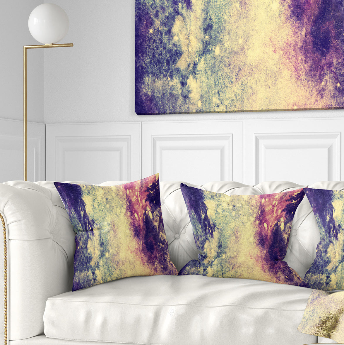 Deep Blue and Purple - Abstract Throw Pillow