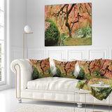 Old Japanese Maple Tree - Landscape Photography Throw Pillow