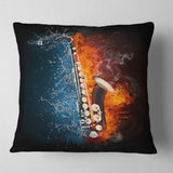 Saxophone - Music Throw Pillow