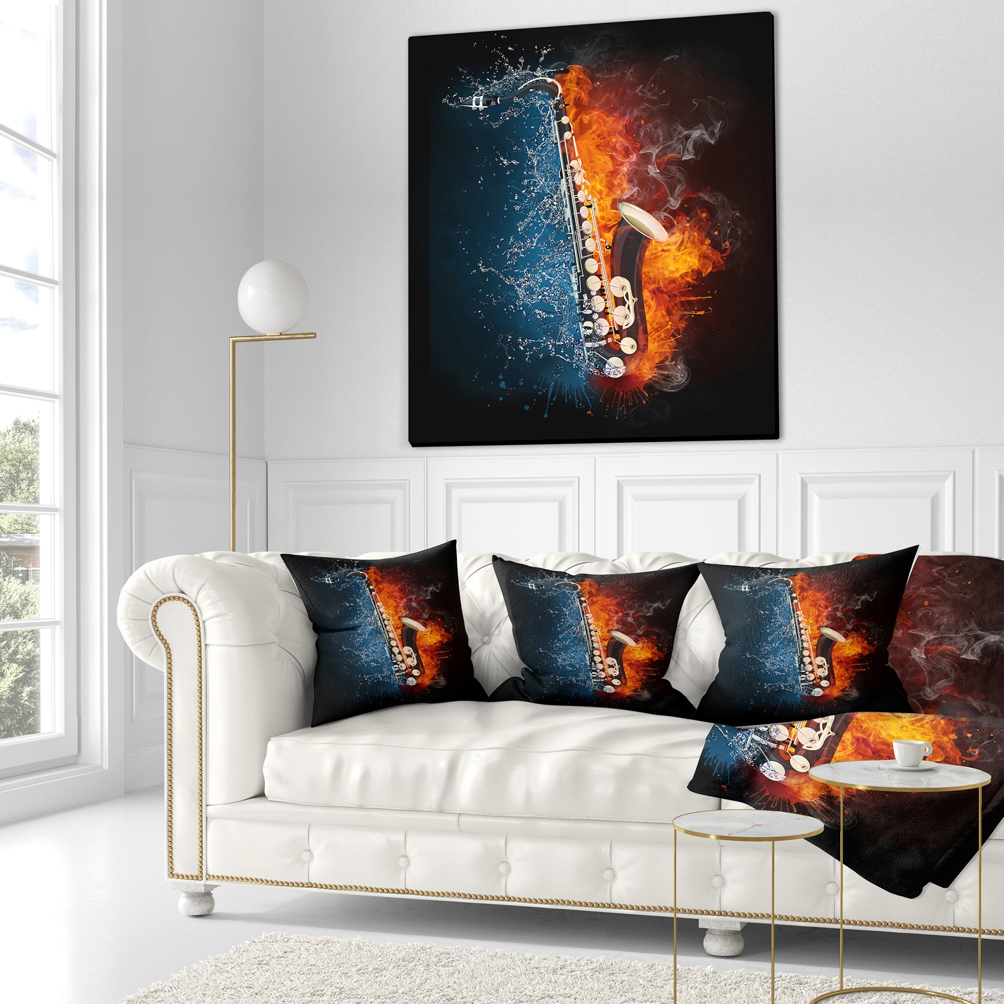 Saxophone - Music Throw Pillow