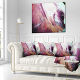 White and Purple Texture - Abstract Throw Pillow