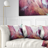 White and Purple Texture - Abstract Throw Pillow