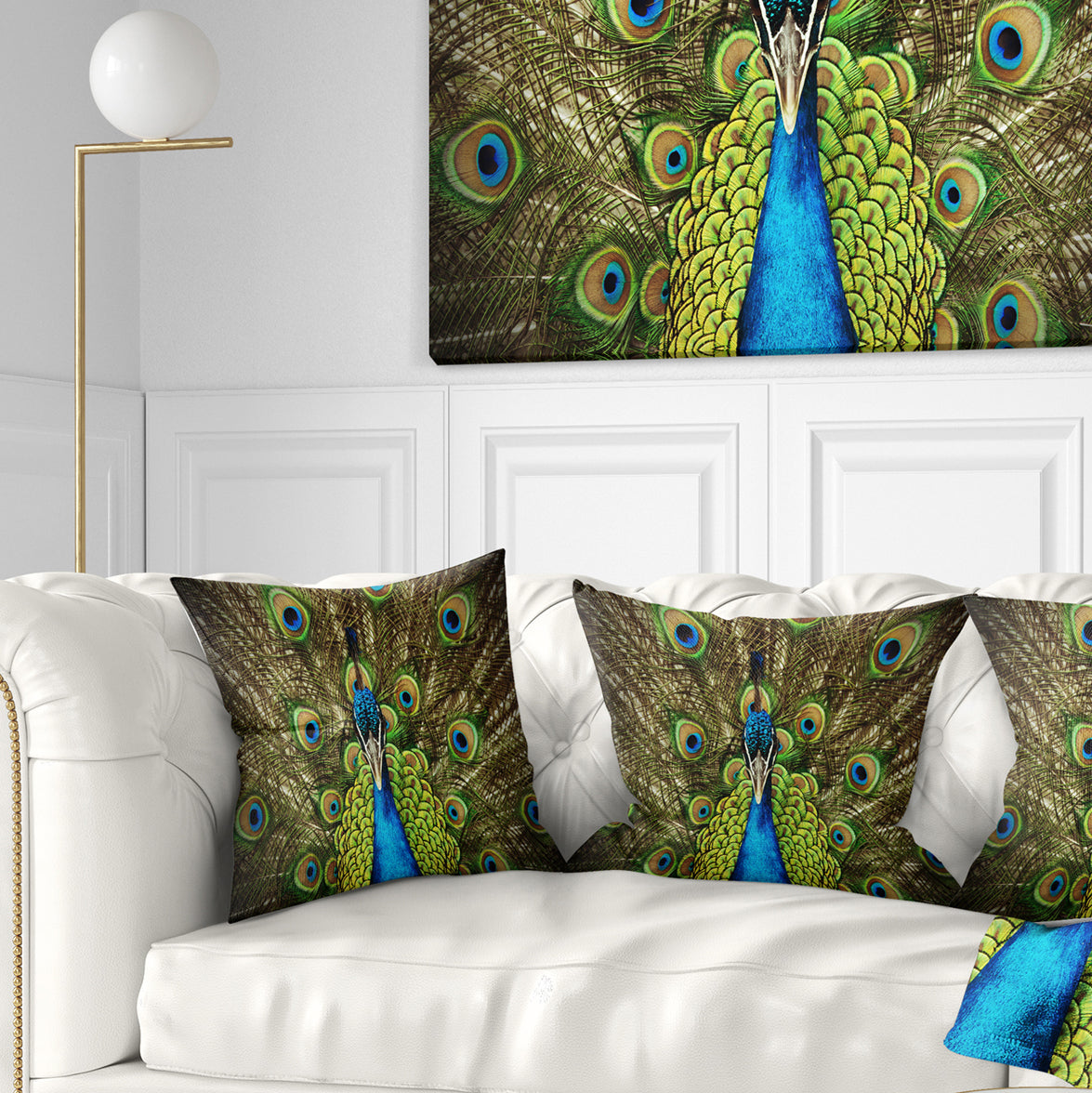 Grand Peacock - Animal Throw Pillow
