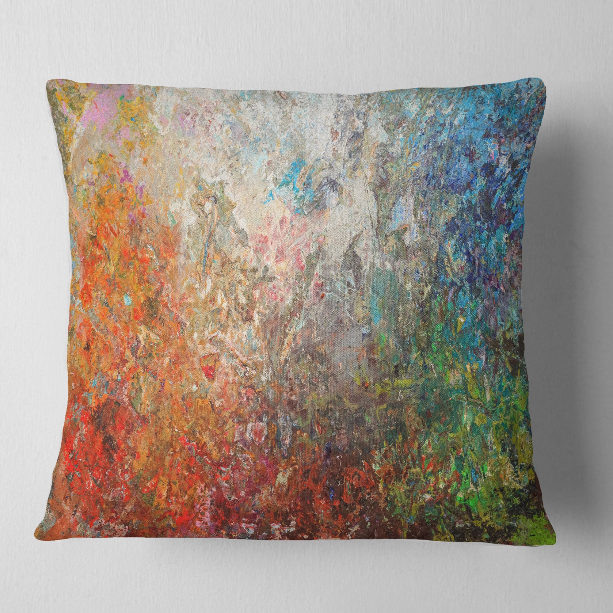Board Stained Abstract Art - Abstract Throw Pillow