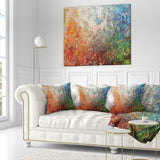 Board Stained Abstract Art - Abstract Throw Pillow