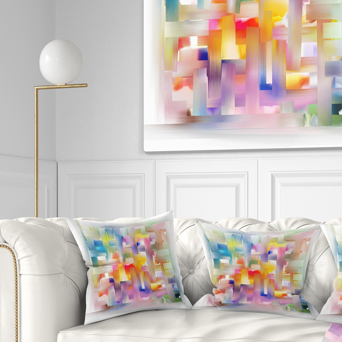 Colorful Seamless Pattern - Abstract Throw Pillow