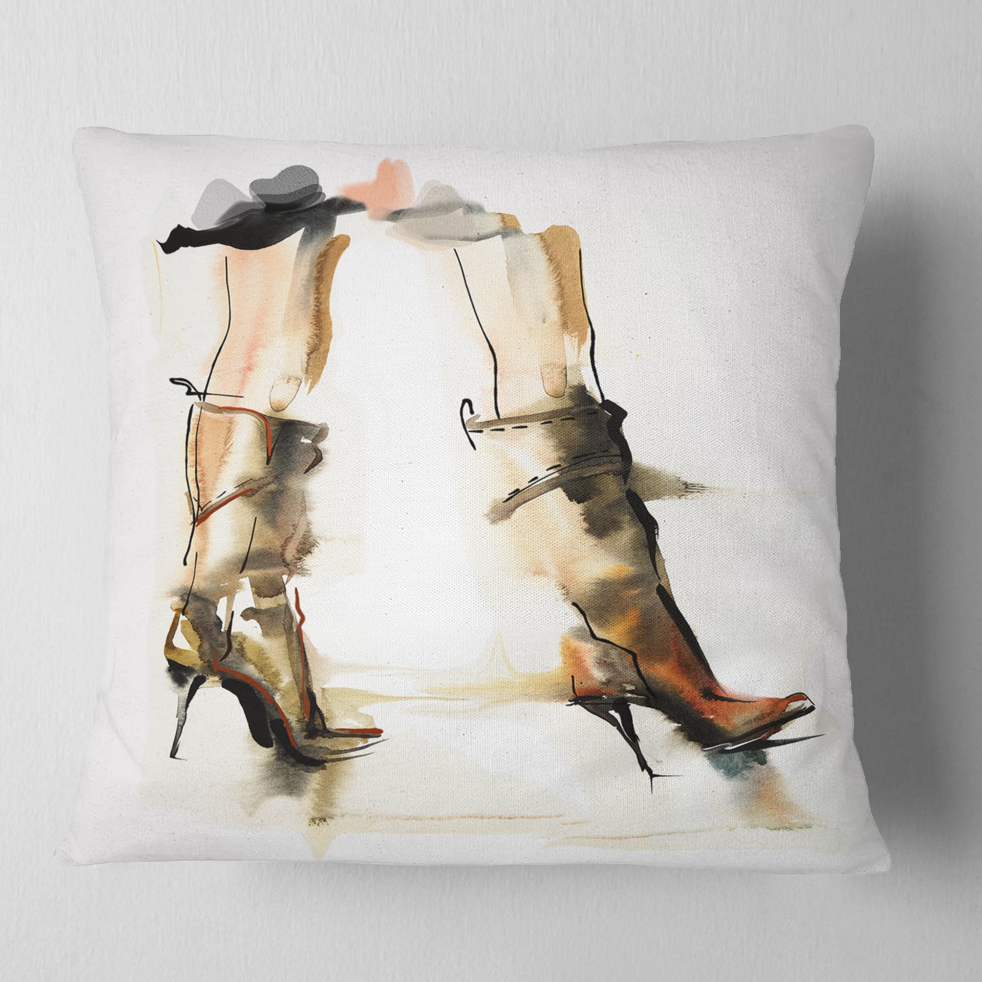 High Heel Shoes - Abstract Throw Pillow