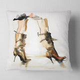 High Heel Shoes - Abstract Throw Pillow
