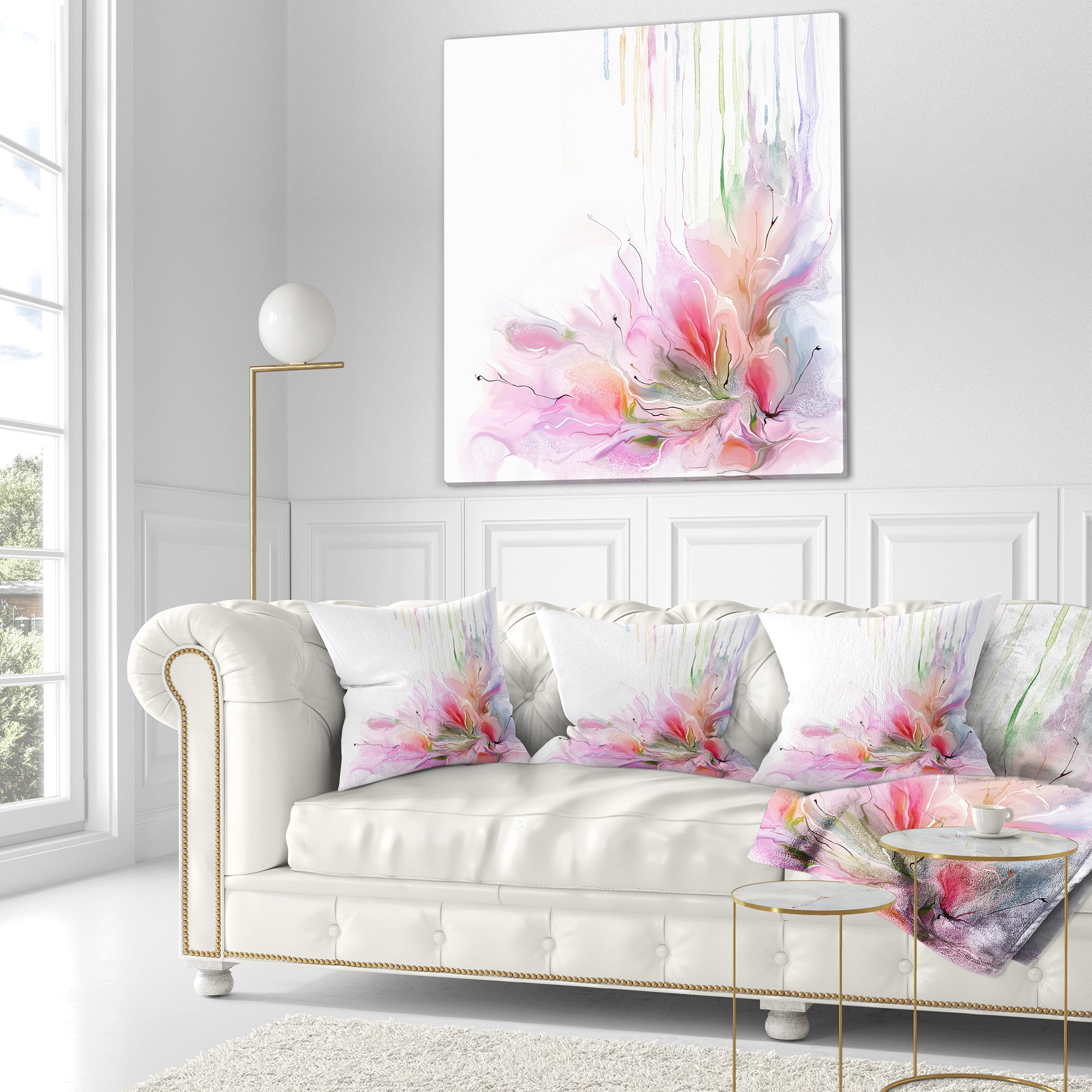 Floral Composition - Floral Throw Pillow