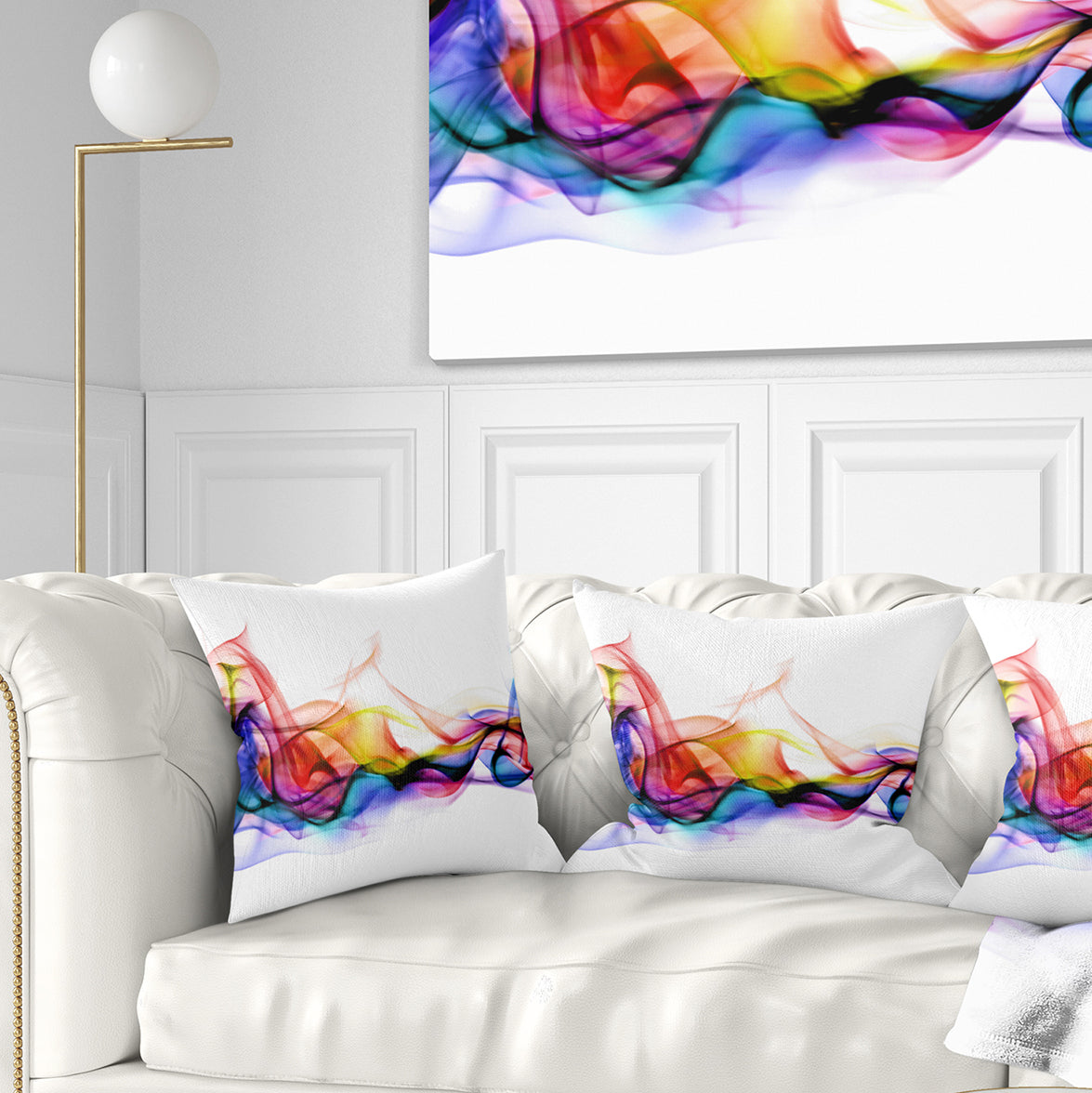 Abstract Smoke - Contemporary Throw Pillow