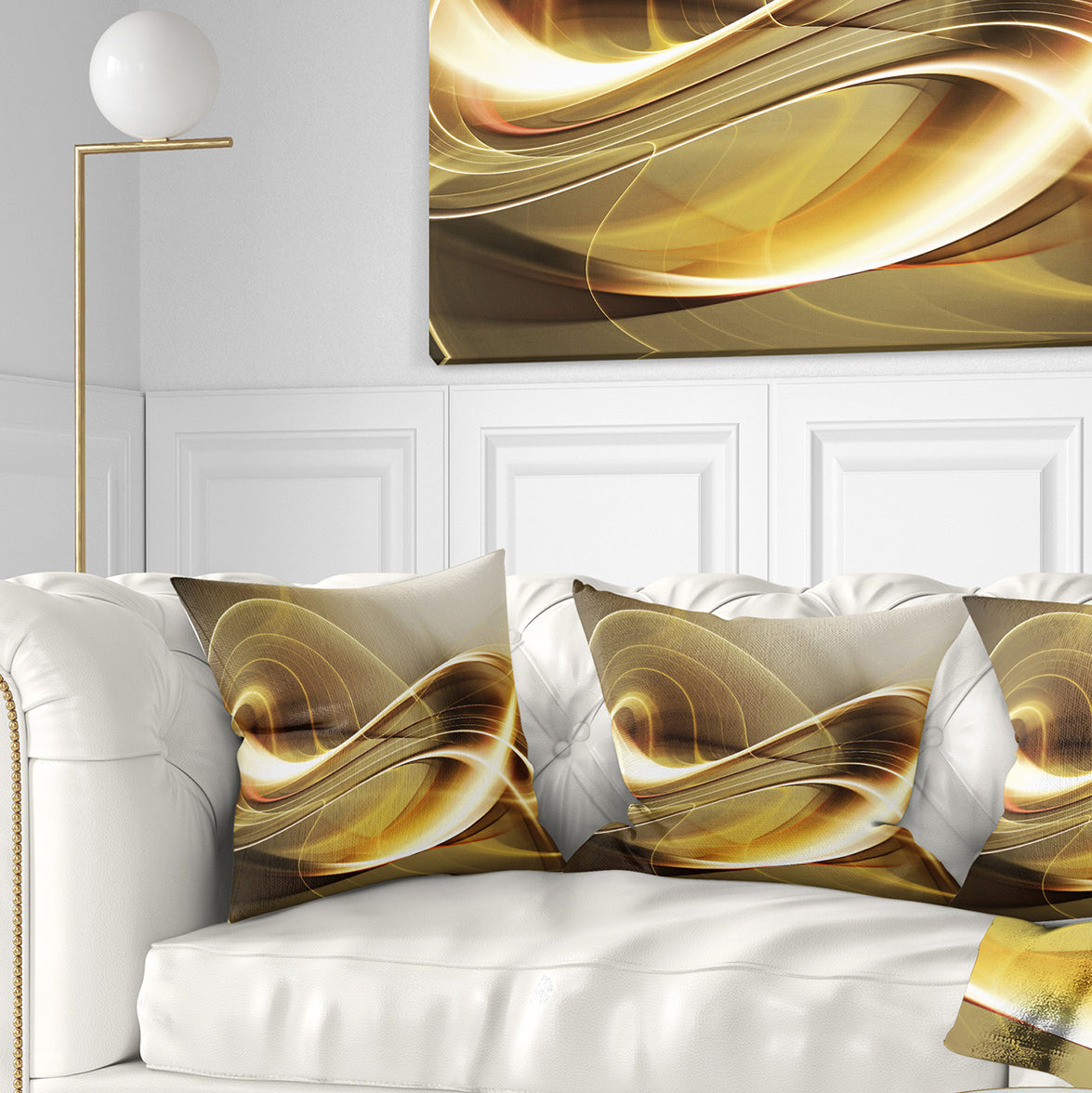 Elegant Modern Sofa - Abstract Throw Pillow