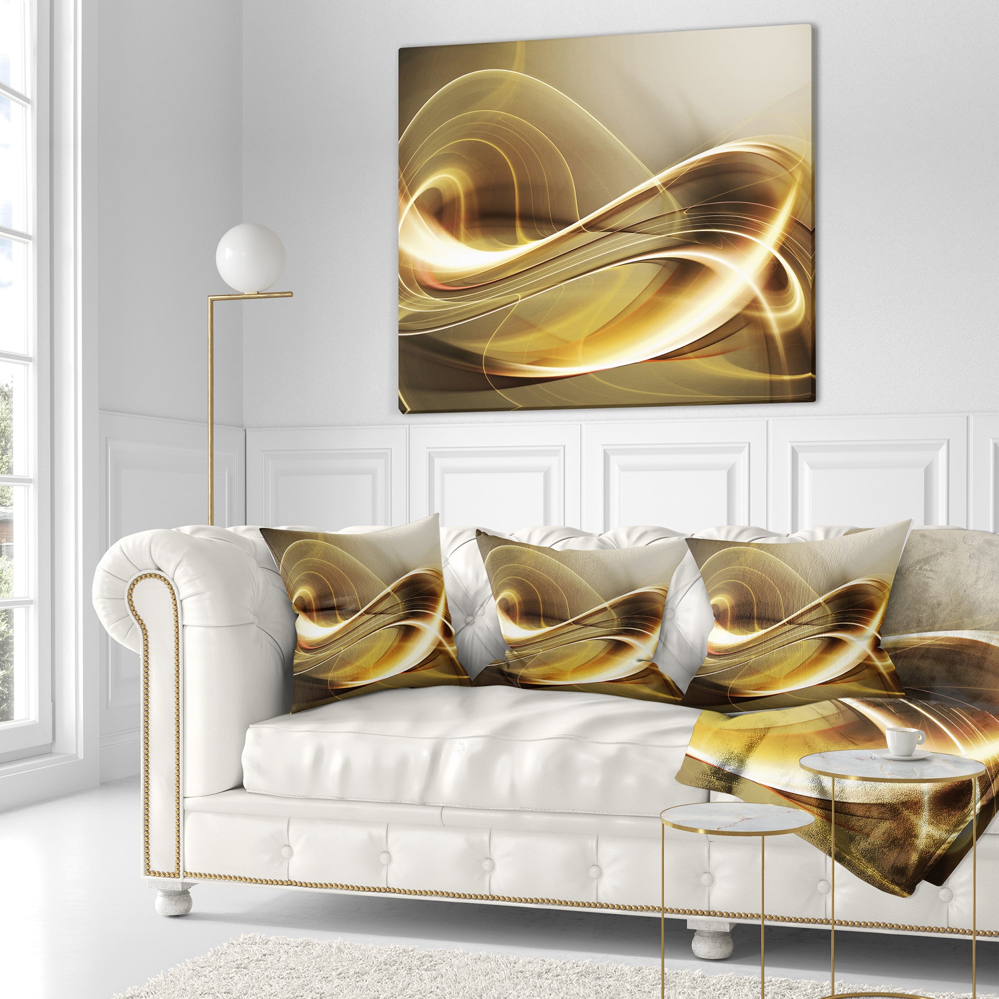 Elegant Modern Sofa - Abstract Throw Pillow