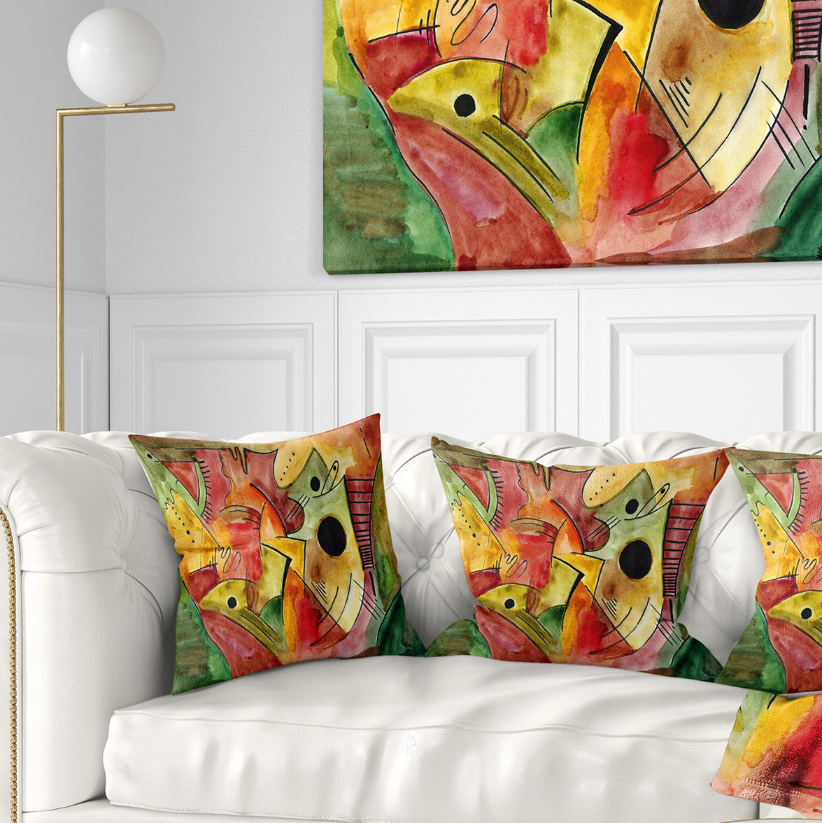 Stimulating Mood - Abstract Throw Pillow