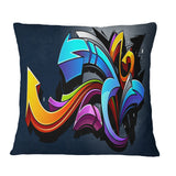 Direction Street Art - Graffiti Throw Pillow