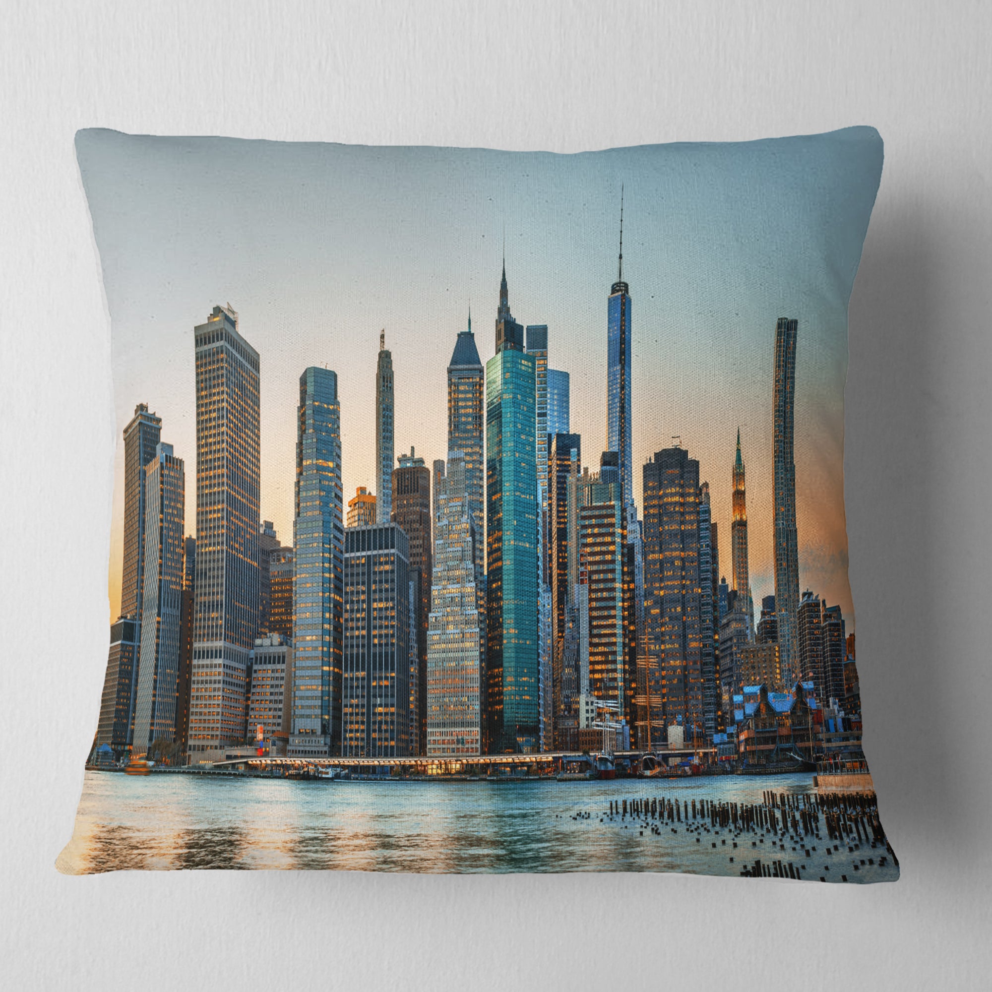 New York City Skyline - Photography Throw Pillow