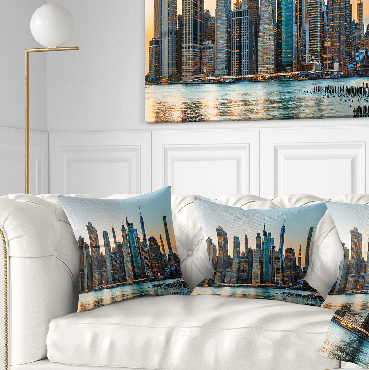 New York City Skyline - Photography Throw Pillow
