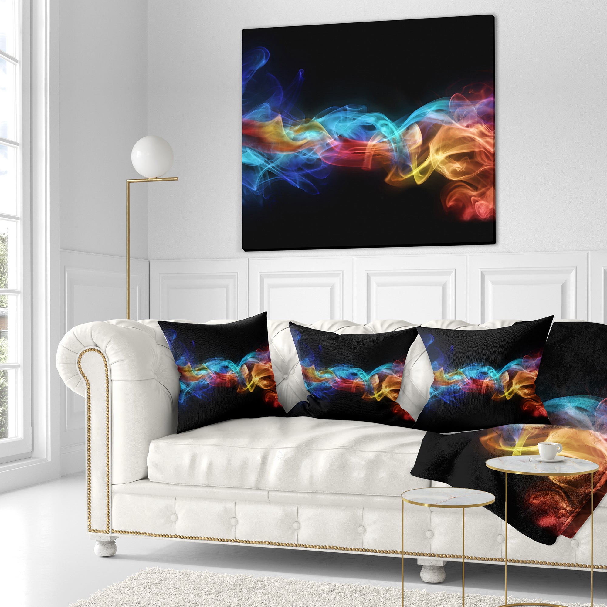 Fire in Colors - Abstract Throw Pillow