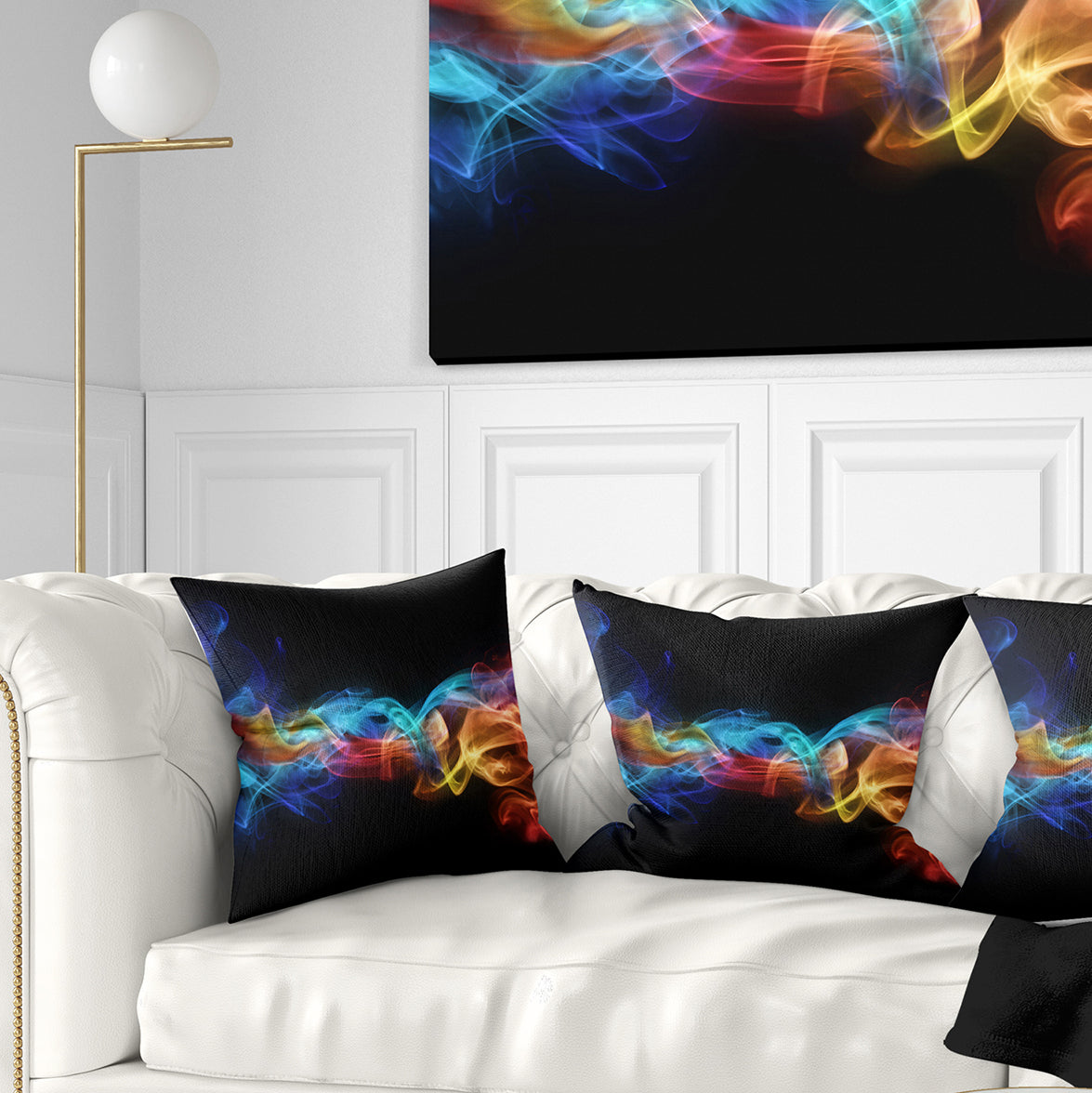 Fire in Colors - Abstract Throw Pillow