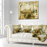 Vintage Paris - Abstract Cityscape Throw Pillow