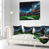 American Football Player - Sport Throw Pillow