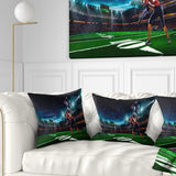 American Football Player - Sport Throw Pillow