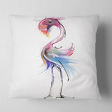 Flamingo Illustration - Animal Throw Pillow
