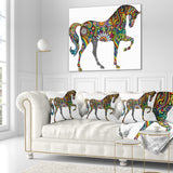 Cheerful Horse - Animal Throw Pillow