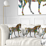Cheerful Horse - Animal Throw Pillow