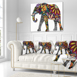 Yellow Cheerful Elephant - Animal Throw Pillow