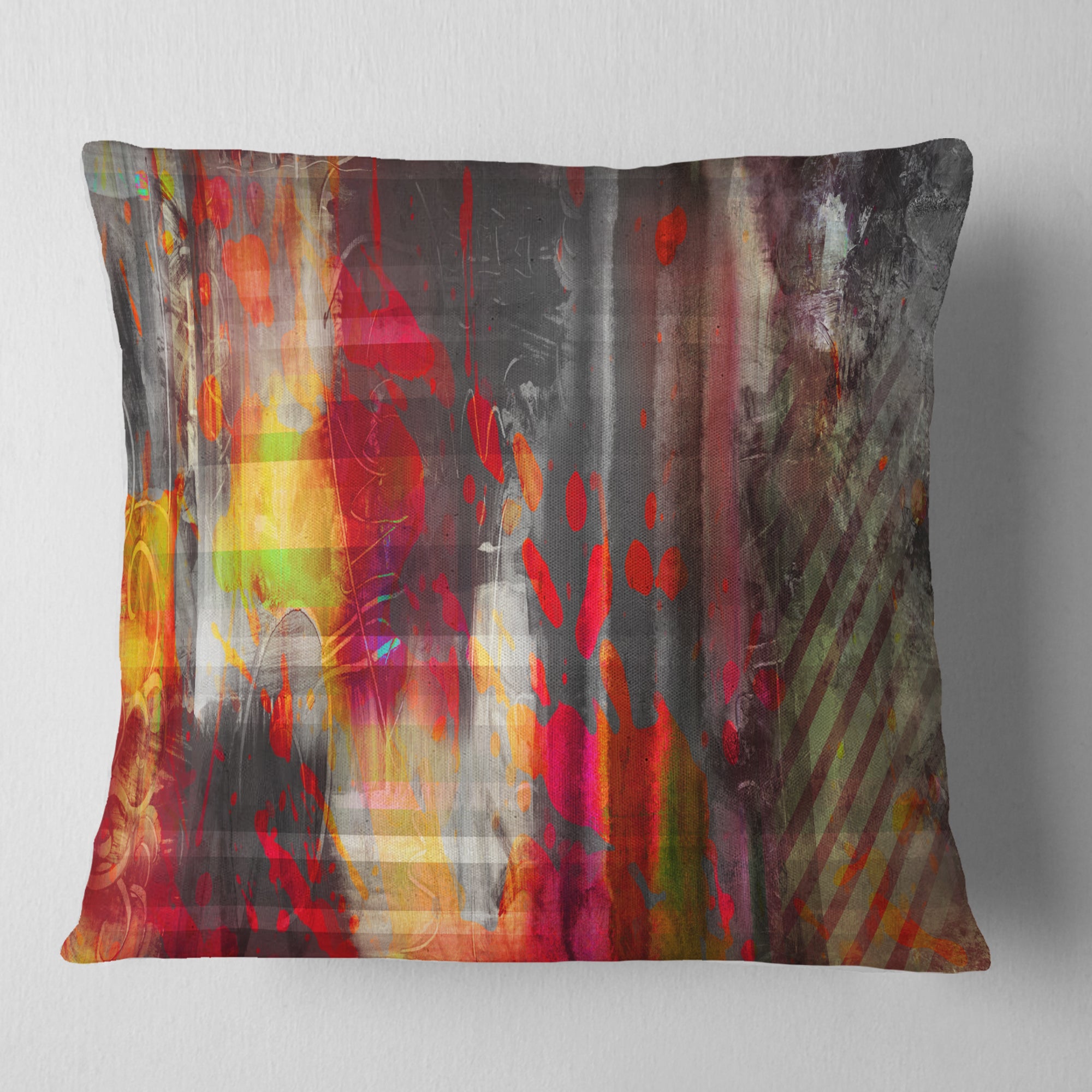Red Decorative Design - Abstract Throw Pillow