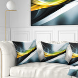 Glittering Yellow Pattern - Abstract Throw Pillow