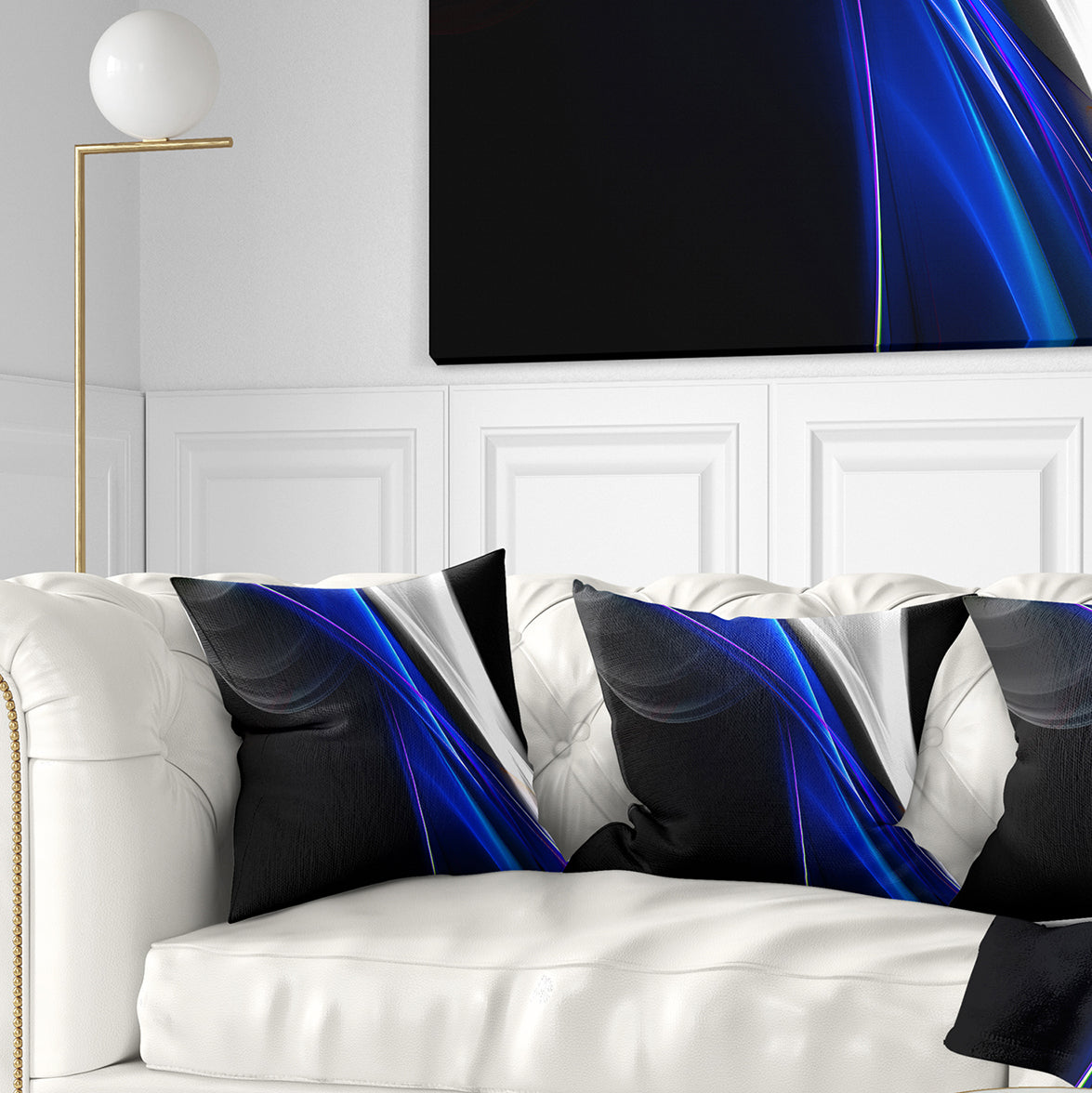 Glittering Blue Pattern - Abstract Throw Pillow