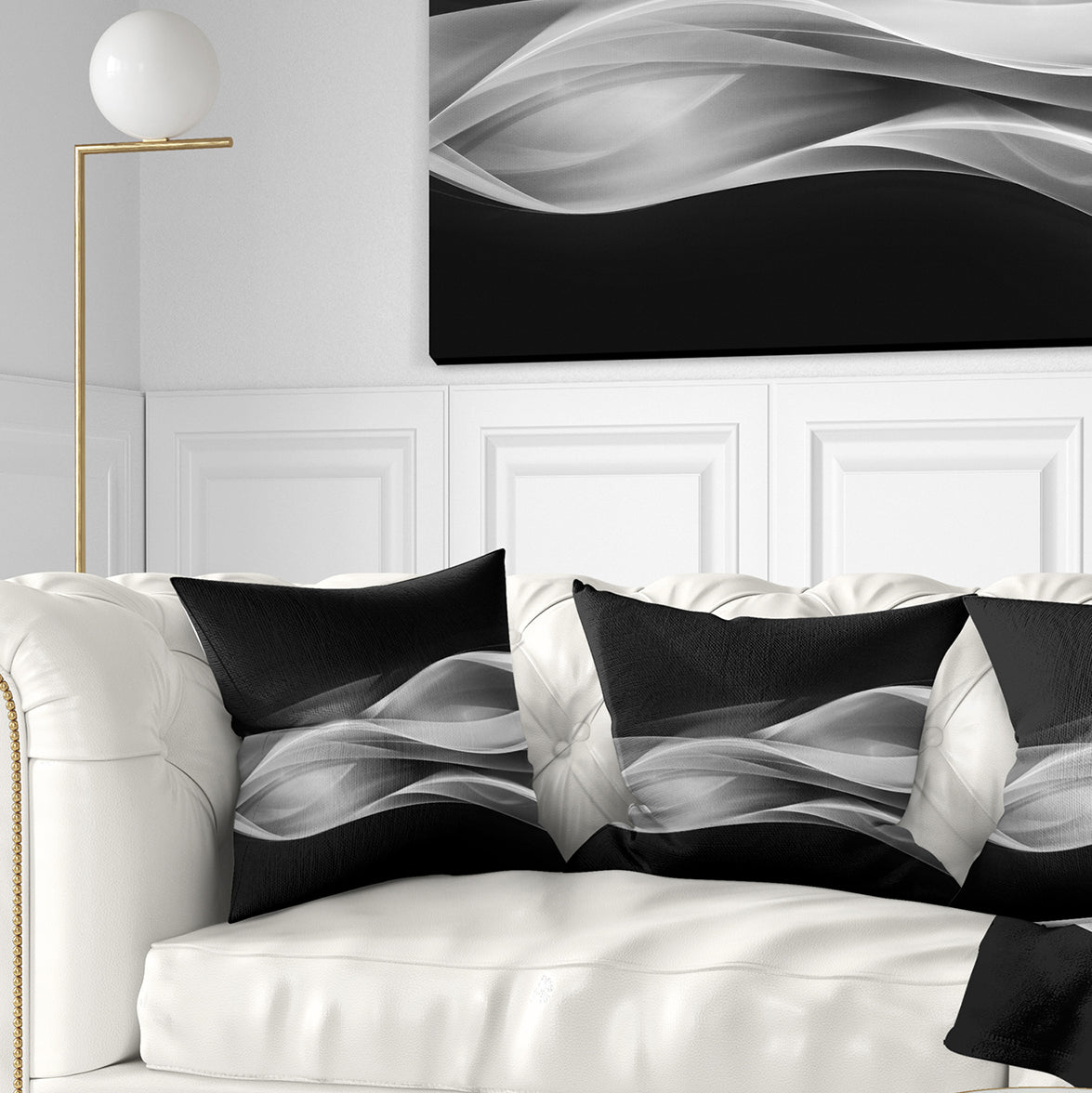 Glittering Silver Pattern - Abstract Throw Pillow