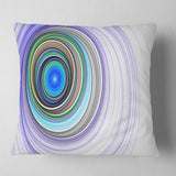 Endless Tunnel Purple Ripples - Abstract Throw Pillow