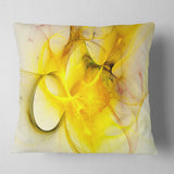 Light Yellow Nebula Star - Abstract Throw Pillow