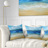 Warm Tropical Sea and Beach - Seascape Throw Pillow