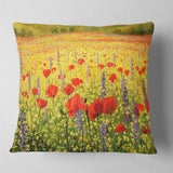 Sea of Blossom - Landscape Printed Throw Pillow