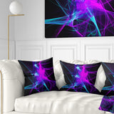 Purple Glowing Ball of Smoke - Abstract Throw Pillow