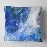 Light Blue Swirling Clouds - Abstract Throw Pillow