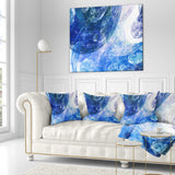 Light Blue Swirling Clouds - Abstract Throw Pillow