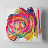 Colorful Thick Strokes - Abstract Throw Pillow