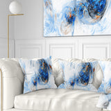 Colored Smoke Dark Blue - Abstract Throw Pillow