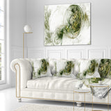 Colored Smoke Green - Abstract Throw Pillow